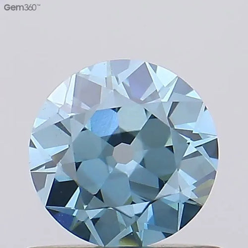 0.59ct European cut Lab Grown Diamond (Colour Fancy Vivid Blue, Clarity VS1, Uncertified)