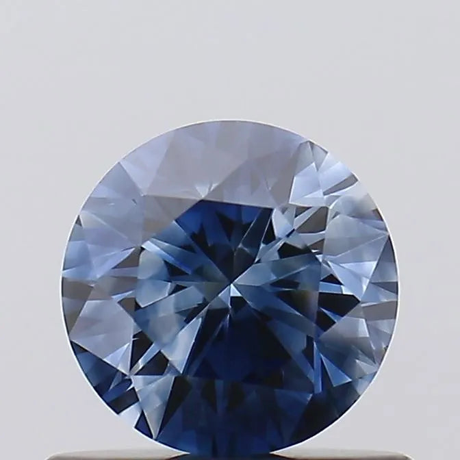 0.59ct Round Lab Grown Diamond (Colour Fancy Vivid Blue, Clarity VS1, Cut EX, Uncertified)
