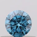 0.60ct Round Lab Grown Diamond (Colour Fancy Vivid Blue, Clarity VVS2, Cut EX, Uncertified)
