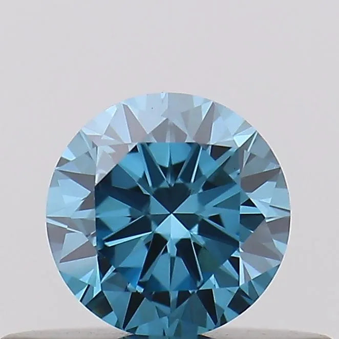 0.60ct Round Lab Grown Diamond (Colour Fancy Vivid Blue, Clarity VVS2, Cut EX, Uncertified)