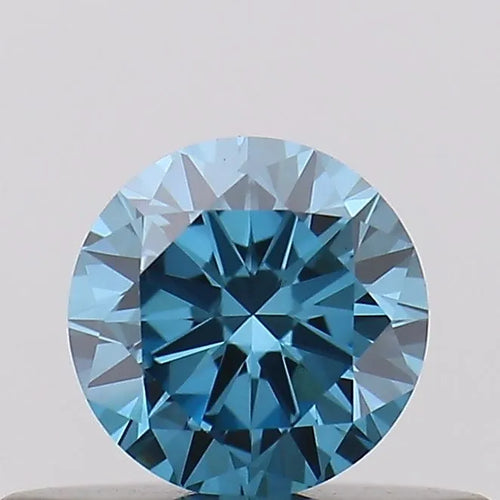 0.60ct Round Lab Grown Diamond (Colour Fancy Vivid Blue, Clarity VVS2, Cut EX, Uncertified)