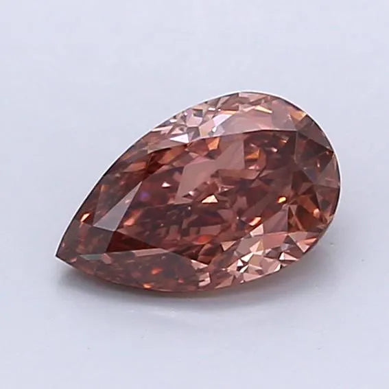 0.67ct Pear Lab Grown Diamond (Colour Fancy Vivid Brown, Clarity VS1, Uncertified)