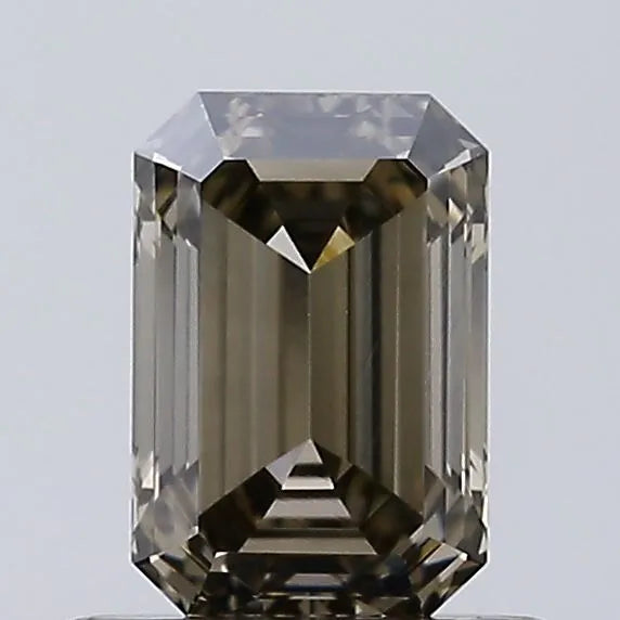 0.68ct Emerald Lab Grown Diamond (Colour Fancy Gray, Clarity VVS2, Uncertified)