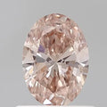 0.68ct Oval Lab Grown Diamond (Colour Fancy Light Brown, Clarity VS2, IGI Certified)