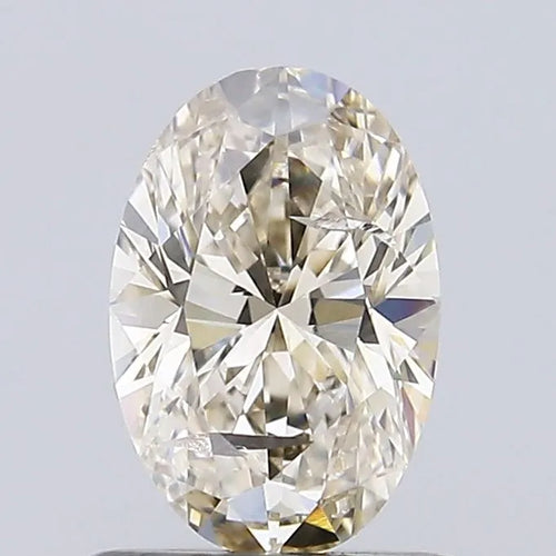 0.71ct Oval Natural Diamond (Colour Fancy Light Brown, Clarity SI2, Uncertified)