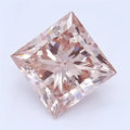 0.71ct Princess Lab Grown Diamond (Colour Fancy Brownish Pink, Clarity VS1, Cut VG, GCAL Certified)