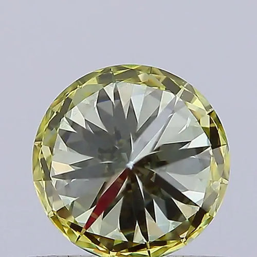 0.71ct Round Lab Grown Diamond (Colour Fancy Green, Clarity VS1, Cut EX, IGI Certified)