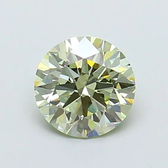 0.72ct Round Lab Grown Diamond (Colour Fancy Green, Clarity VS1, Cut ID, IGI Certified)