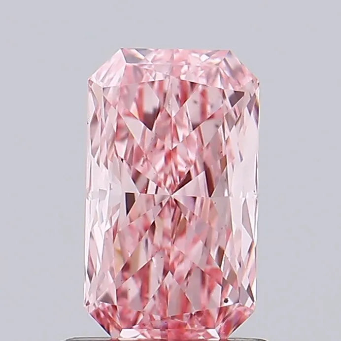 0.82ct Radiant Lab Grown Diamond (Colour Fancy Vivid Pink, Clarity VS2, IGI Certified)