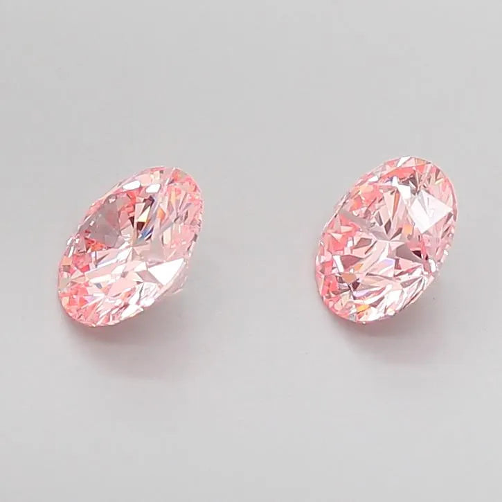 0.85ct Round Lab Grown Diamond (Colour Fancy Vivid Pink, Clarity SI1, Cut EX, Uncertified)
