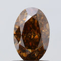 0.90ct Oval Natural Diamond (Colour Fancy Dark Orangey Brown, Clarity SI1, GIA Certified)
