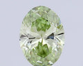 0.91ct Oval Lab Grown Diamond (Colour Fancy Vivid Green, Clarity VVS1, IGI Certified)