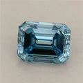 0.92ct Emerald Lab Grown Diamond (Colour Fancy Vivid Blue, Clarity VS2, IGI Certified)