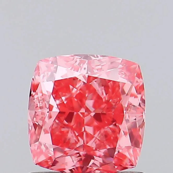 0.97ct Cushion modified Lab Grown Diamond (Colour Fancy Vivid Pink, Clarity VVS2, IGI Certified)