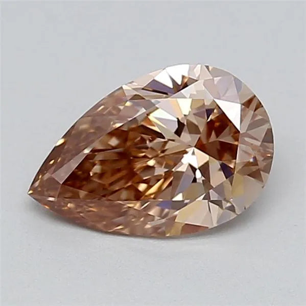 0.99ct Pear Lab Grown Diamond (Colour Fancy Pinkish Brown, Clarity VVS2, IGI Certified)