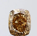 1.00ct Cushion brilliant Natural Diamond (Colour Fancy Dark Yellowish Brown, Clarity VS2, GIA Certified)