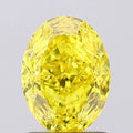 1.00ct Oval Lab Grown Diamond (Colour Fancy Vivid Yellow, Clarity IF, IGI Certified)