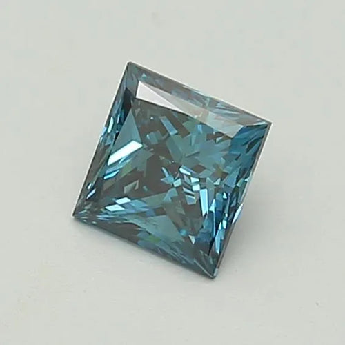 1.00ct Princess Lab Grown Diamond (Colour Fancy Deep Greenish Blue, Clarity VS2, IGI Certified)