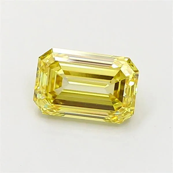 1.01ct Emerald Lab Grown Diamond (Colour Fancy Light Yellow, Clarity VVS2, IGI Certified)