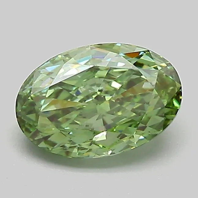 1.01ct Oval Lab Grown Diamond (Colour Fancy Vivid Green, Clarity VS2, IGI Certified)
