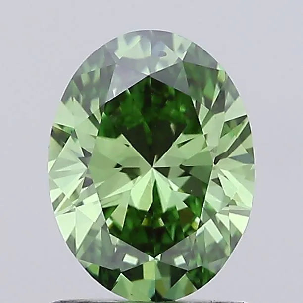 1.01ct Oval Lab Grown Diamond (Colour Fancy Vivid Green, Clarity VS2, Uncertified)