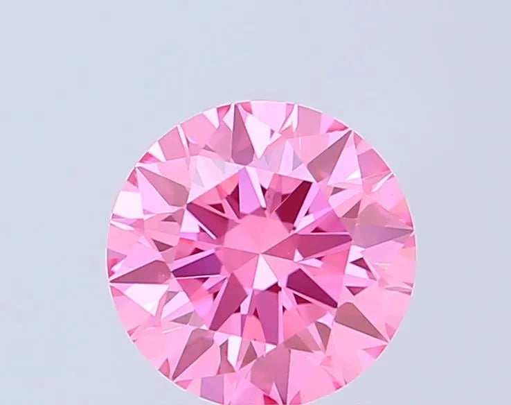 1.01ct Round Lab Grown Diamond (Colour Fancy Vivid Pink, Clarity VS1, Cut ID, IGI Certified)