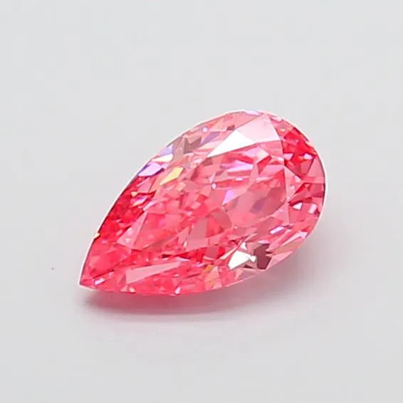 1.02ct Pear Lab Grown Diamond (Colour Fancy Vivid Pink, Clarity VVS2, IGI Certified)