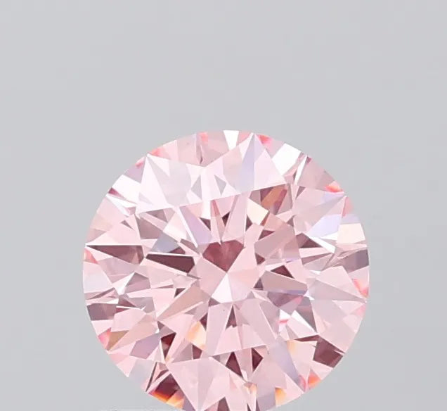 1.02ct Round Lab Grown Diamond (Colour Fancy Vivid Pink, Clarity VVS2, Cut ID, IGI Certified)