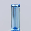 1.03ct Baguette Lab Grown Diamond (Colour Fancy Vivid Blue, Clarity VS1, IGI Certified)