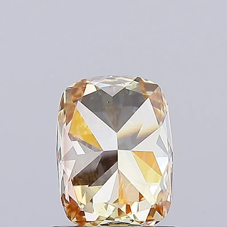 1.03ct Cushion modified Lab Grown Diamond (Colour Fancy Light Brownish Yellow, Clarity VS2, IGI Certified)