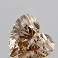 1.03ct Heart Lab Grown Diamond (Colour Fancy Light Brown, Clarity VS1, IGI Certified)