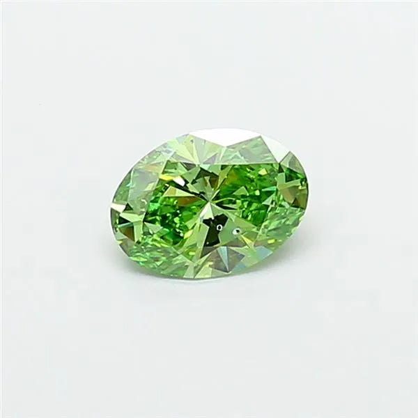 1.03ct Oval Lab Grown Diamond (Colour Fancy Vivid Green, Clarity SI1, IGI Certified)