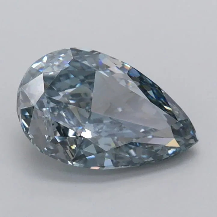 1.04ct Pear Lab Grown Diamond (Colour Fancy Vivid Blue, Clarity VS1, IGI Certified)