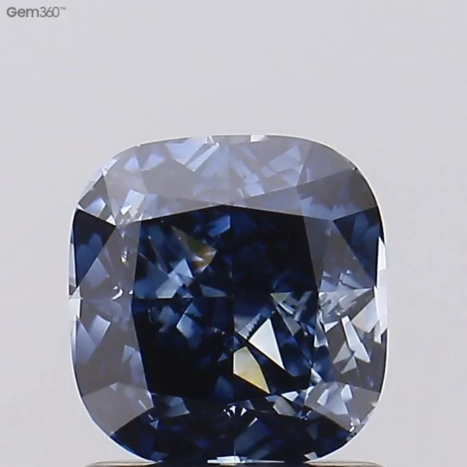 1.05ct Cushion brilliant Lab Grown Diamond (Colour Fancy Vivid Blue, Clarity VS2, Uncertified)