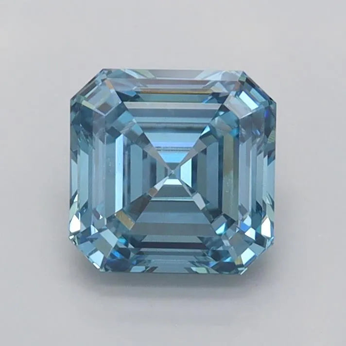 1.06ct Asscher Lab Grown Diamond (Colour Fancy Vivid Blue, Clarity VS1, IGI Certified)