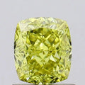 1.06ct Cushion modified Lab Grown Diamond (Colour Fancy Vivid Yellow, Clarity VVS2, IGI Certified)