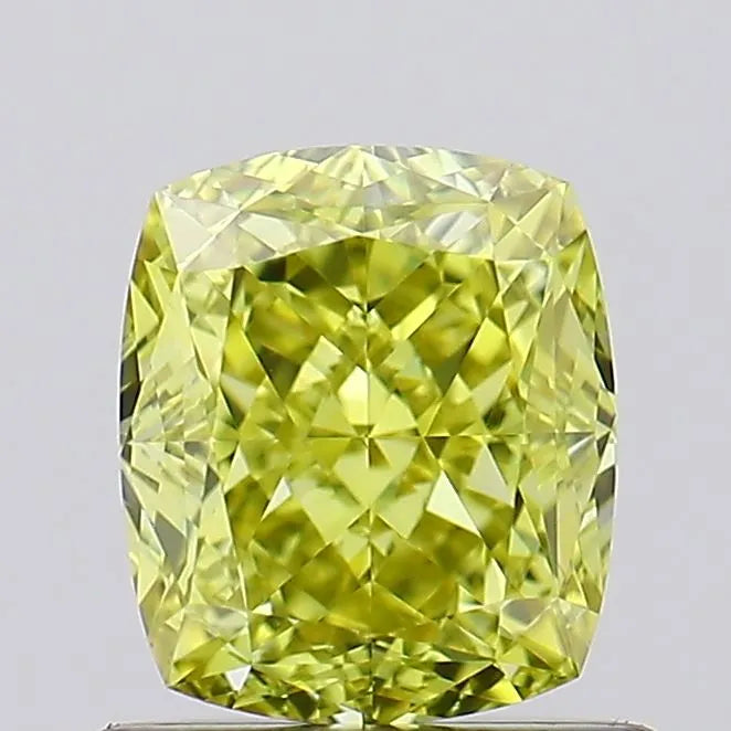 1.06ct Cushion modified Lab Grown Diamond (Colour Fancy Vivid Yellow, Clarity VVS2, IGI Certified)