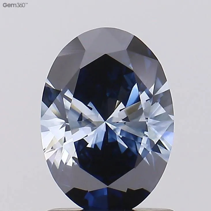 1.06ct Oval Lab Grown Diamond (Colour Fancy Vivid Blue, Clarity VS2, Uncertified)