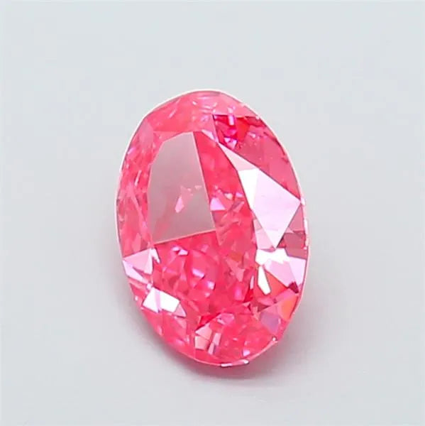 1.06ct Oval Lab Grown Diamond (Colour Fancy Vivid Pink, Clarity VVS2, IGI Certified)