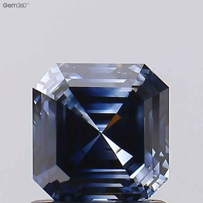1.07ct Asscher Lab Grown Diamond (Colour Fancy Vivid Blue, Clarity VS1, Uncertified)