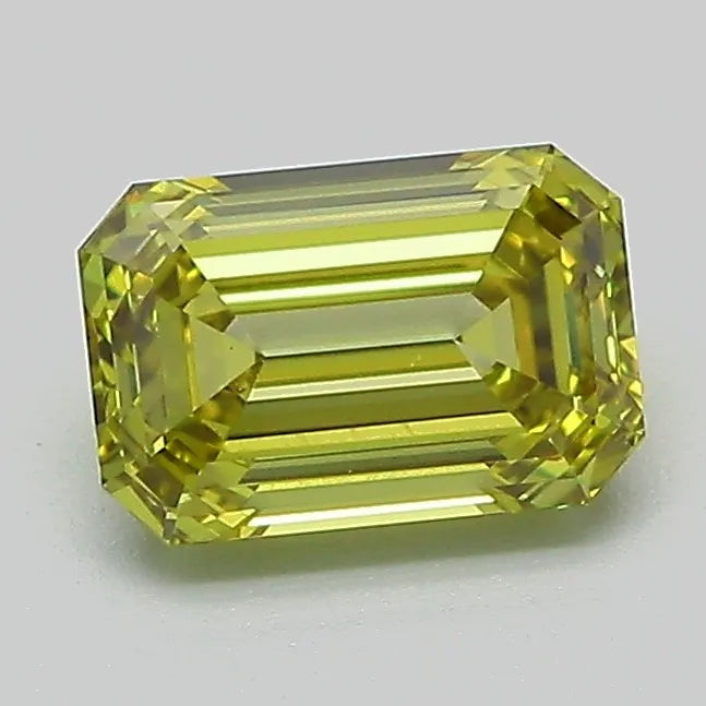 1.07ct Emerald Lab Grown Diamond (Colour Fancy Intense Green Yellow, Clarity VVS2, IGI Certified)
