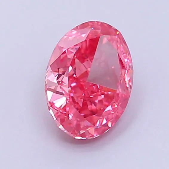 1.08ct Oval Lab Grown Diamond (Colour Fancy Vivid Pink, Clarity VS2, IGI Certified)