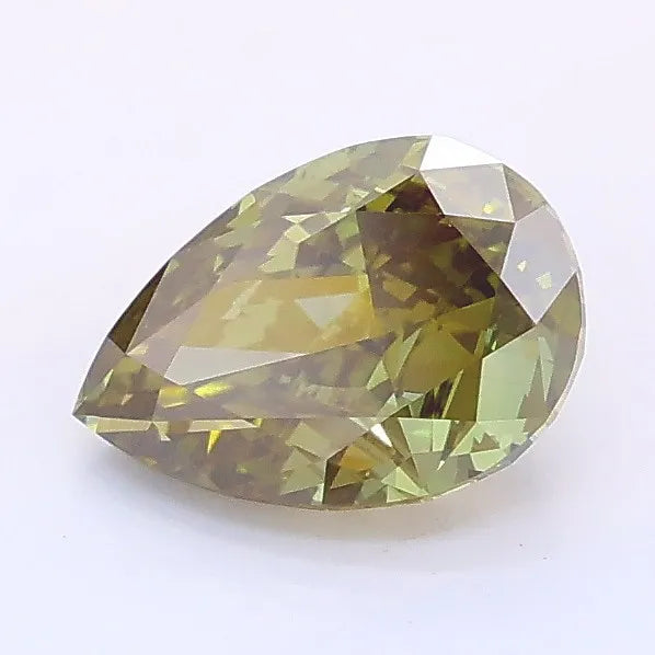1.08ct Pear Lab Grown Diamond (Colour Fancy Green Yellow, Clarity VS2, IGI Certified)