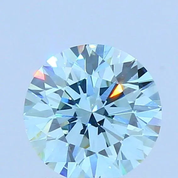 1.12ct Round Lab Grown Diamond (Colour Fancy Vivid Blue, Clarity VS1, Cut ID, Uncertified)