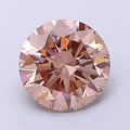 1.17ct Round Lab Grown Diamond (Colour Fancy Vivid Brown, Clarity VVS2, Cut EX, Uncertified)