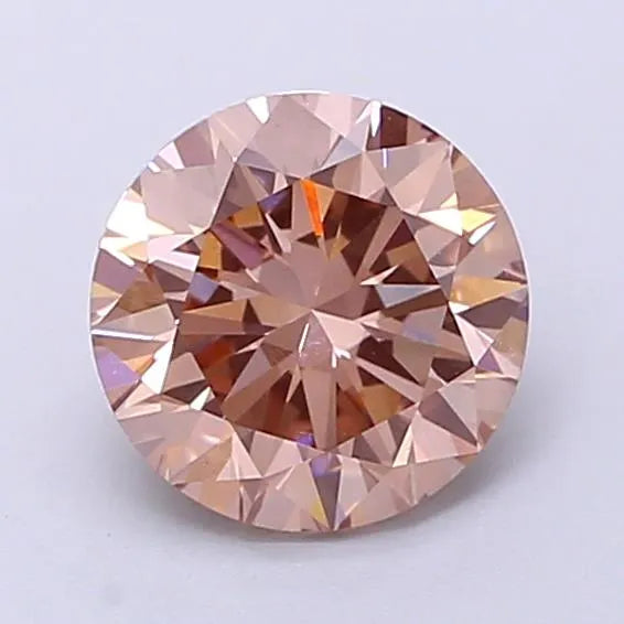 1.17ct Round Lab Grown Diamond (Colour Fancy Vivid Brown, Clarity VVS2, Cut EX, Uncertified)