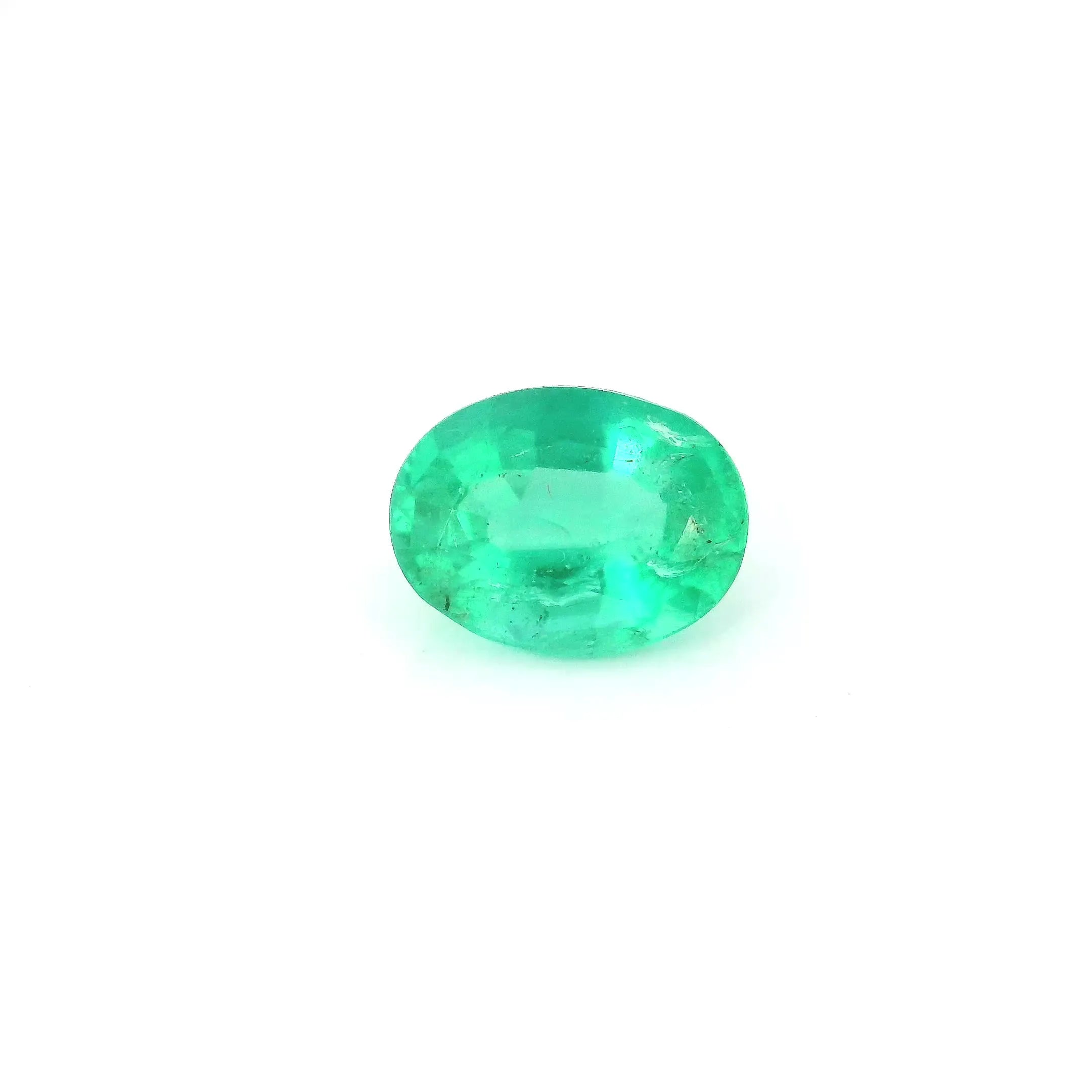 1.19ct Oval Natural Emerald (Colour Green, Clarity Slightly Included, Cut Faceted)