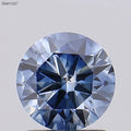 1.23ct Round Lab Grown Diamond (Colour Fancy Vivid Blue, Clarity VS2, Cut EX, Uncertified)