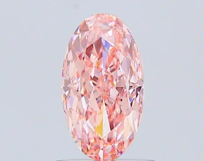 1.25ct Oval Lab Grown Diamond (Colour Fancy Vivid Pink, Clarity VVS2, IGI Certified)