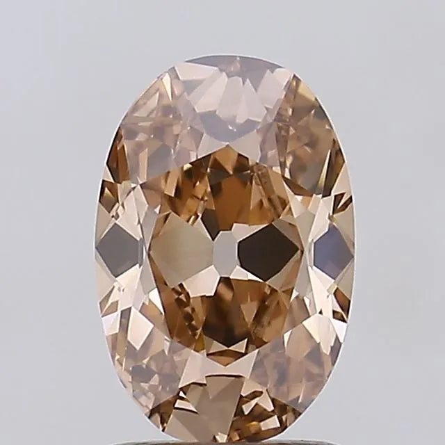 1.28ct Oval Lab Grown Diamond (Colour Fancy Brown, Clarity VVS2, IGI Certified)